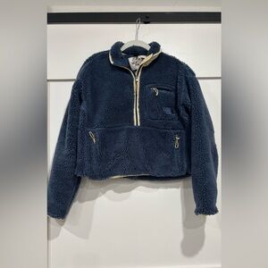 The North Face Jacquard Extreme Pile 1/2 Zip Jacket Blue